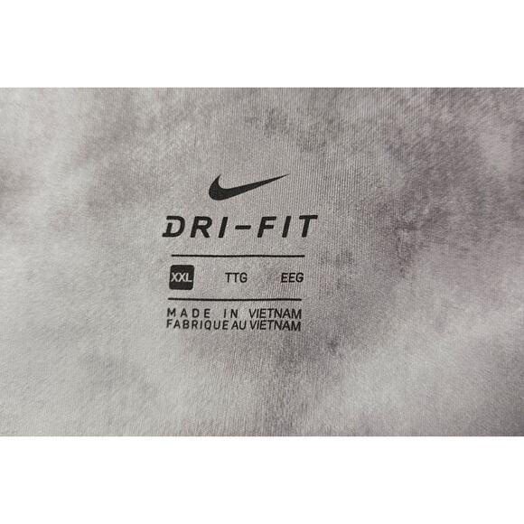 Nike grey marbled tie-dye work out shorts dri fit stretch spandex active XXL 2XL - Picture 3 of 8